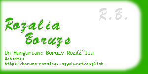 rozalia boruzs business card